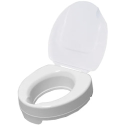 Toilettensitzerhöhung 10cm mit Deckel, bis 225kg belastbar